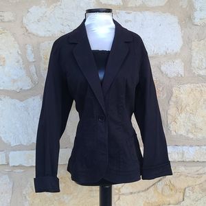 Coldwater Creek Black 2 Button Blazer